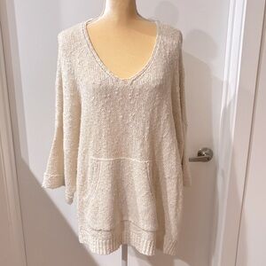 Women’s Relaxed Fit Knit V-neck Sweater XL